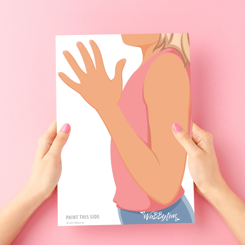 WabbyFun træningsplade øveplade til ansigtsmaling Charlie arm