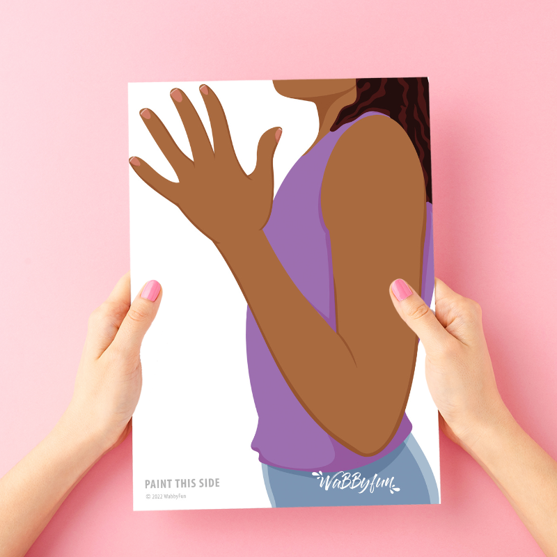 WabbyFun træningsplade øveplade til ansigtsmaling Hannah arm