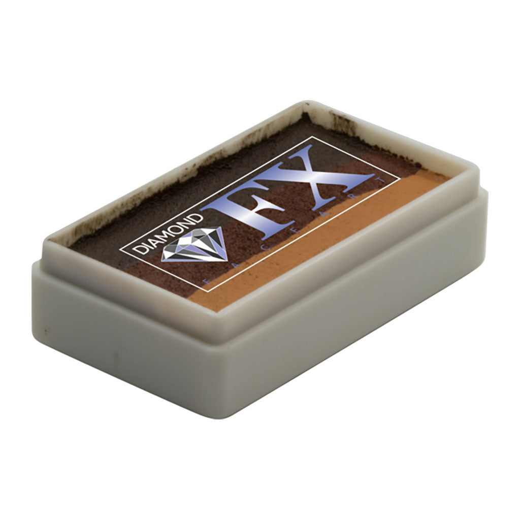 Diamond FX Bear Sense allergivenlig ansigtsmaling split cake med forskellige brune nuancer 28 g