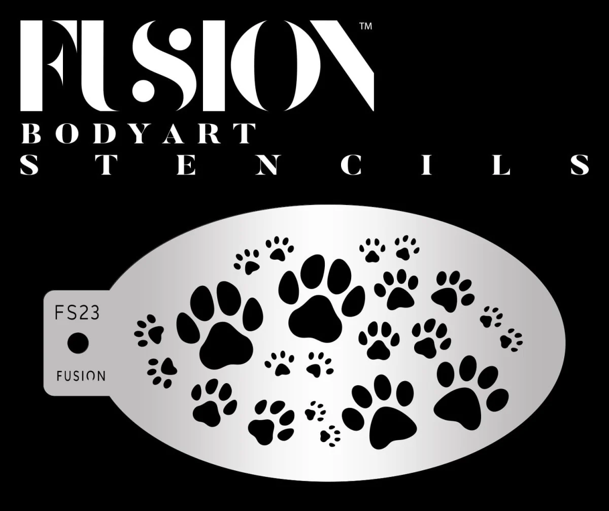 Fusion Body Art Poteaftryk stencil til ansigtsmaling