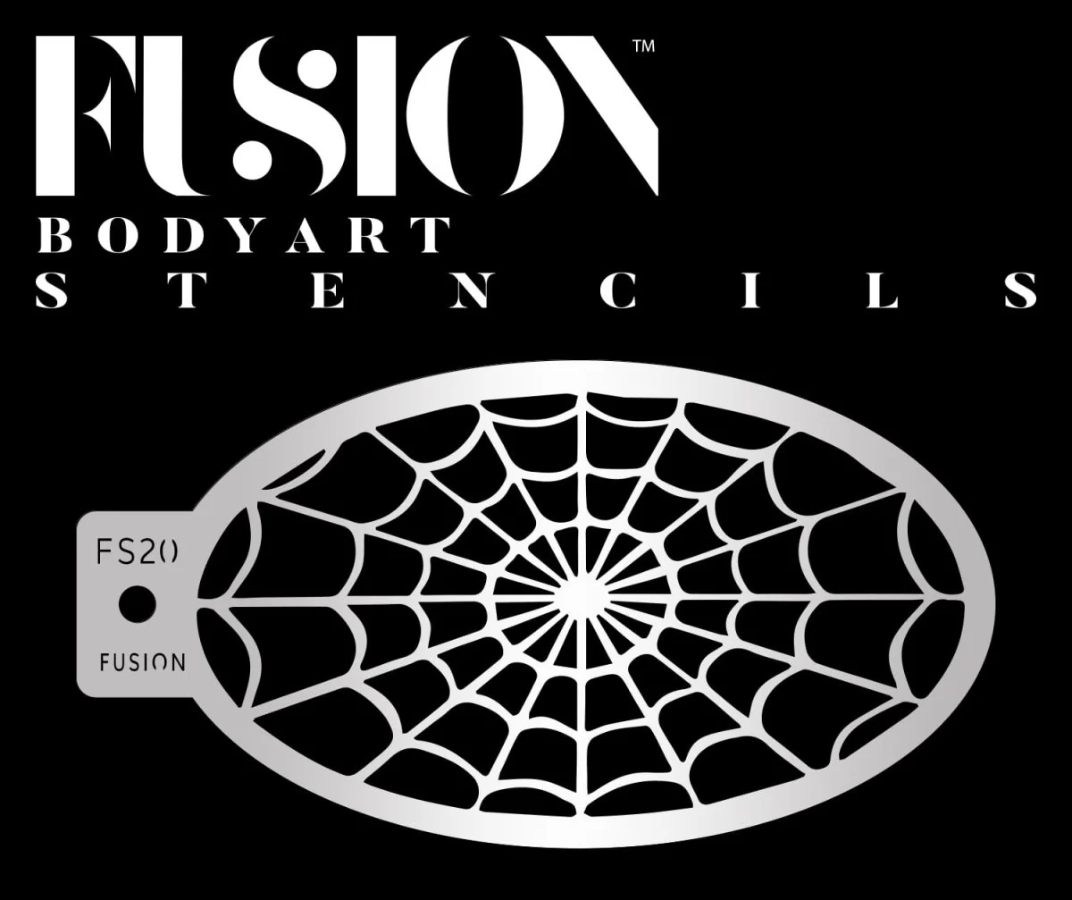 Fusion Body Art Spindelvæv stencil til ansigtsmaling