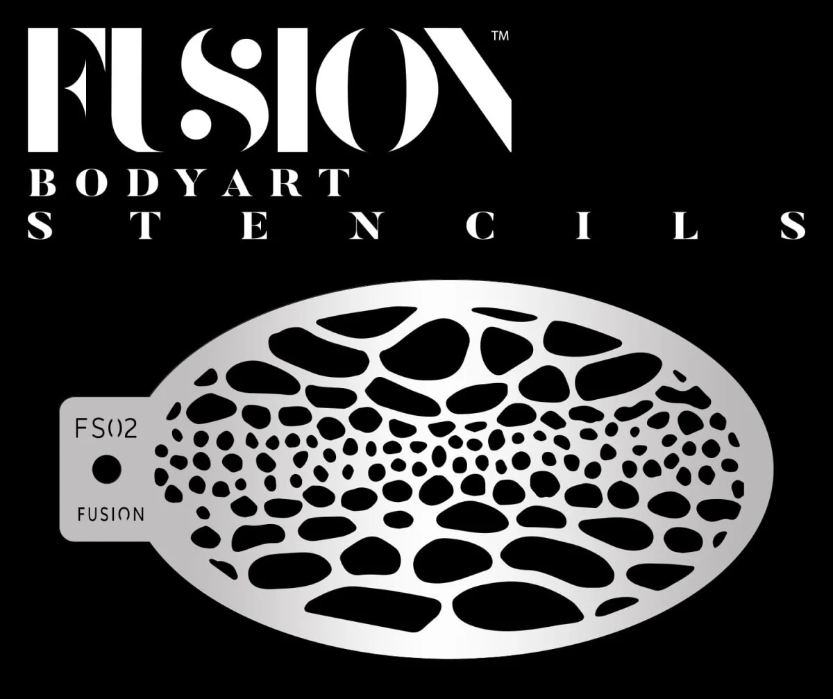 Fusion Body Art dyrepletter i print stencil til ansigtsmaling