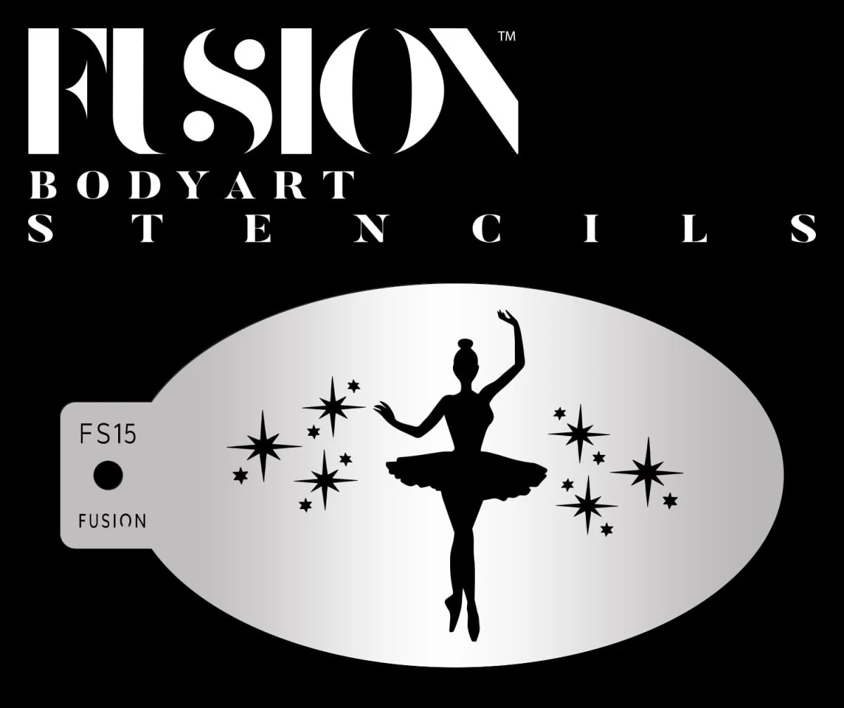 Fusion Body Art Ballerina stencil til ansigtsmaling