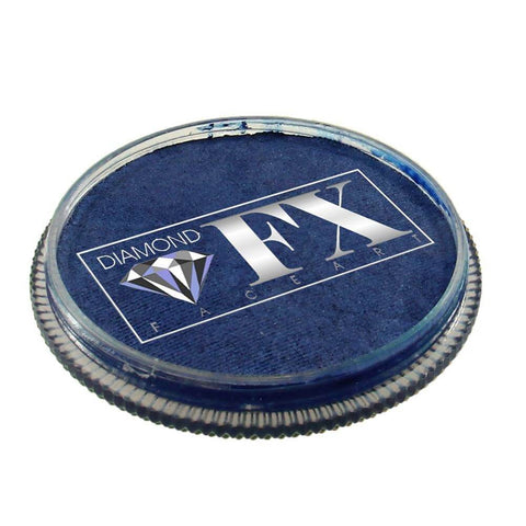 Diamond FX vandbaseret sminke og ansigtsmaling blå metallisk 30 g