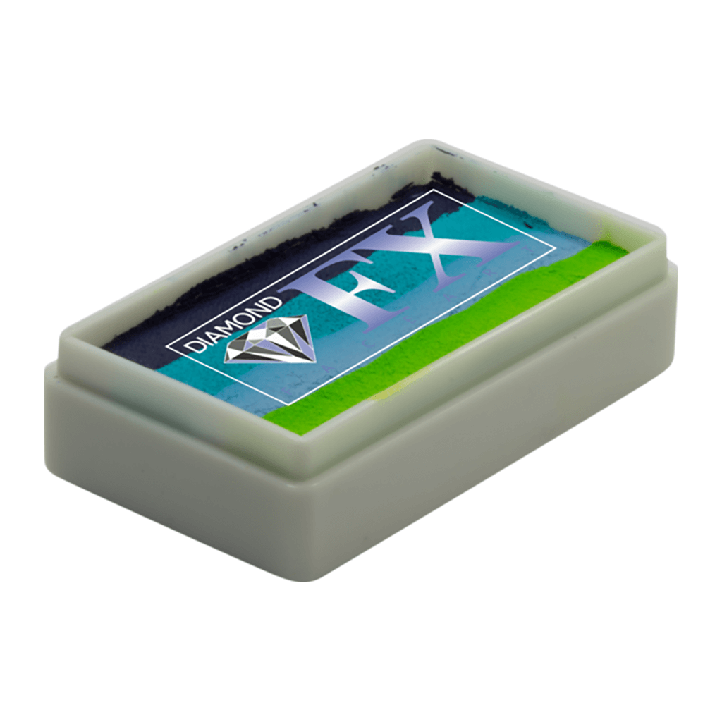 Diamond FX Dragon allergivenlig ansigtsmaling split cake med blå og grøn 28 g