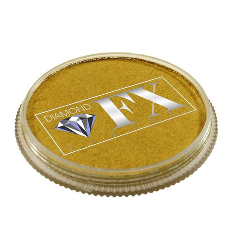 Diamond FX vandbaseret sminke og ansigtsmaling guld 30 g