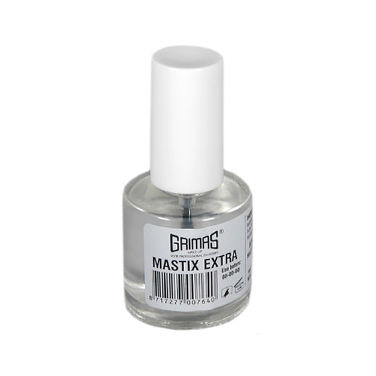 Grimas Mastix Extra hudlim 10 ml i gennemsigtig glasflaske med hvidt låg