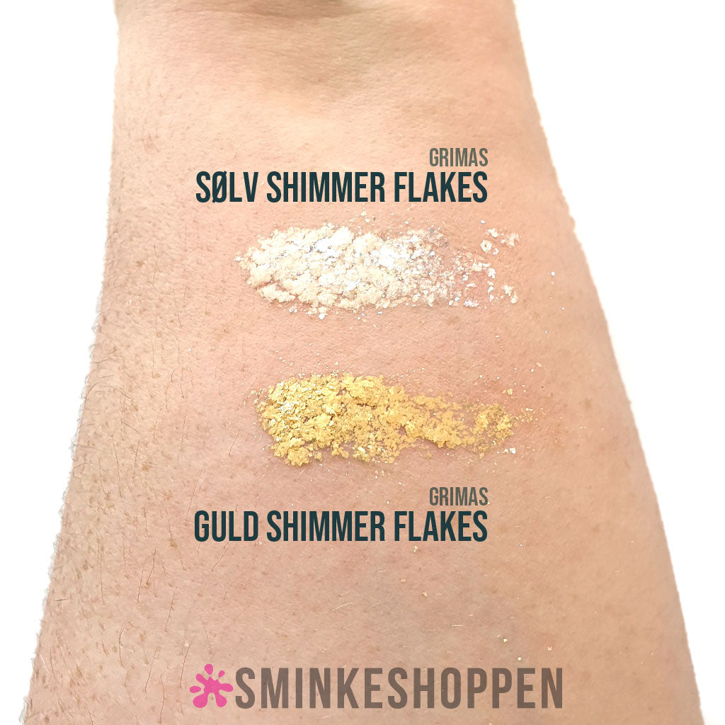 grimas shimmer flakes hudtest guld