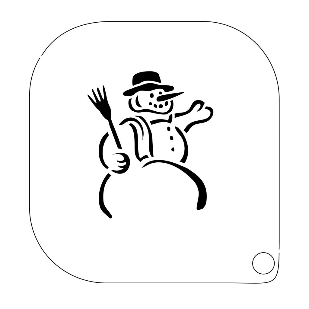 grimas stencil til ansigtsmaling snemand