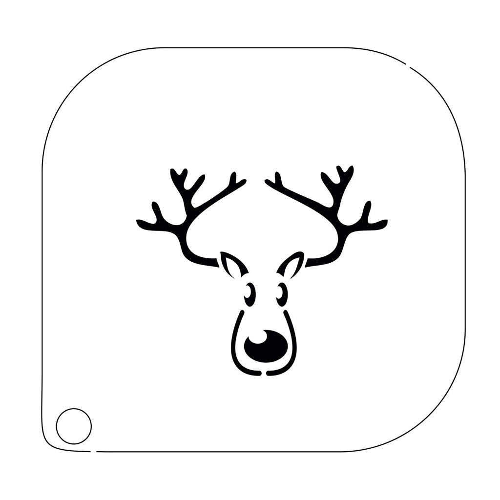 grimas stencil til ansigtsmaling rensdyrhoved