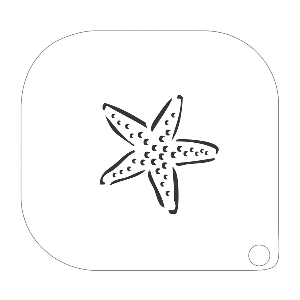 grimas stencil til ansigtsmaling søstjerne