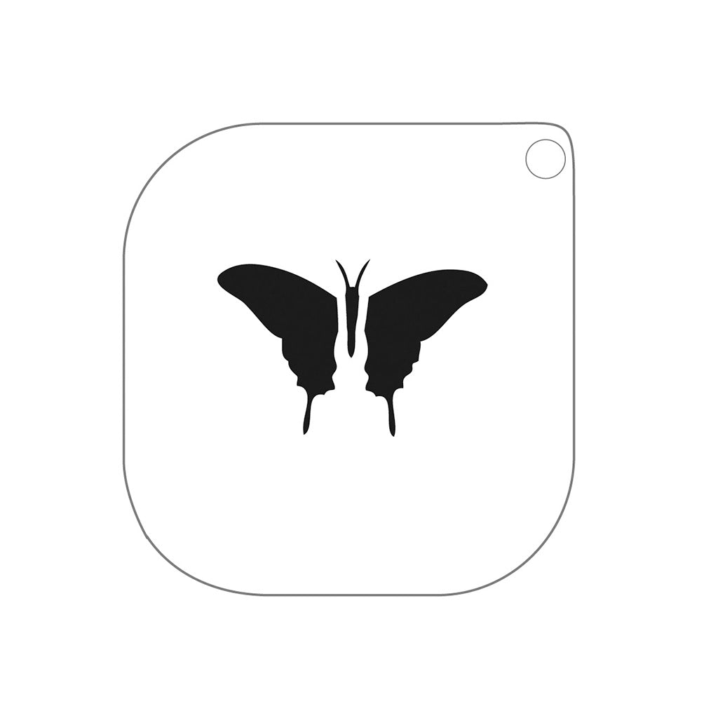 grimas stencil til ansigtsmaling sommerfugl