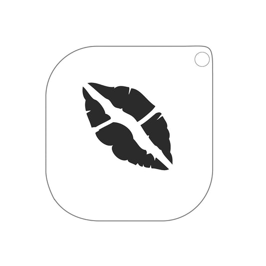 grimas stencil til ansigtsmaling kys