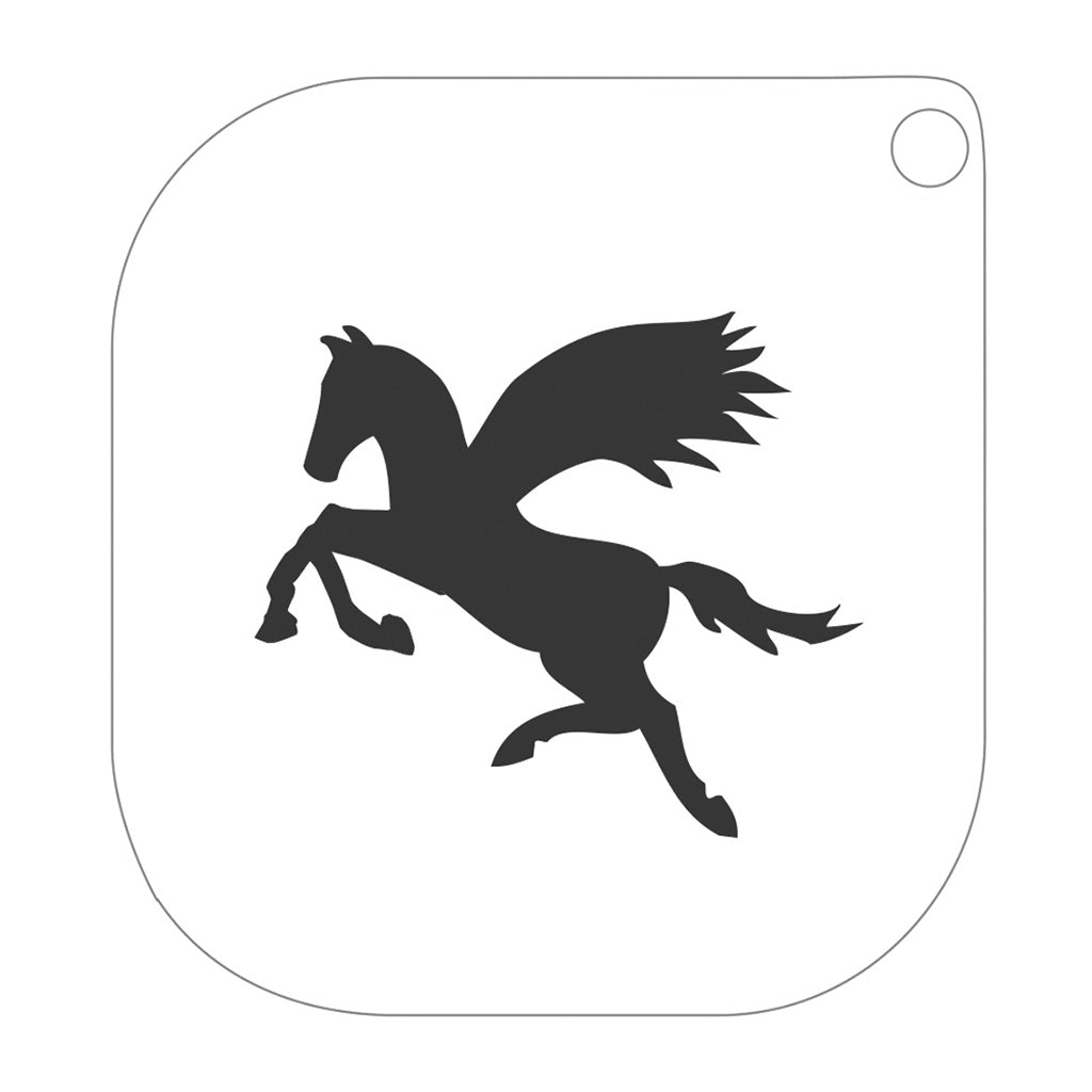 grimas stencil til ansigtsmaling pegasus
