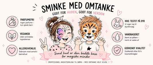 Parfumefri og vegansk ansigtsmaling | Skånsom sminke til børn