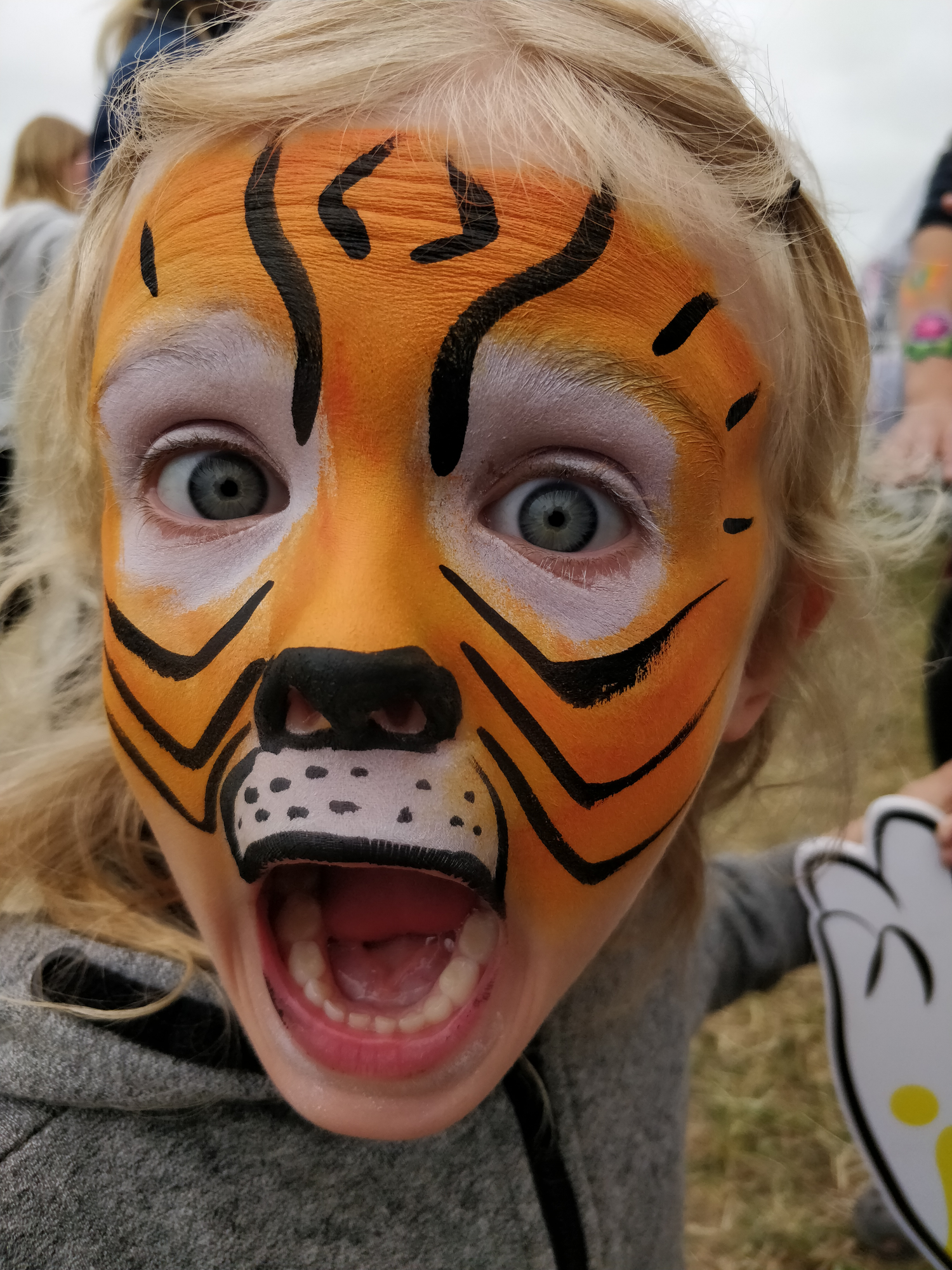 Tiger ansigtsmaling på pige