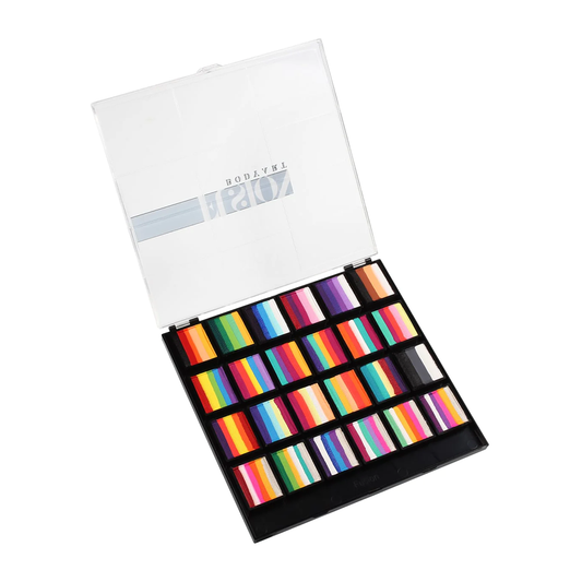 Fusion Body Art Rainbow Paradise split cake palette med 24 split cakes