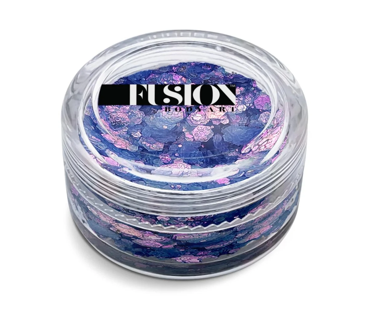 Fusion Body Art Glitter Cream Purple Butterflies