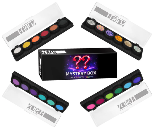 Fusion Body Art Mystery Box med fire forskellige paletter
