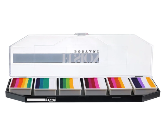 Fusion Body Art split cake palette Leannes Rainbow Flower