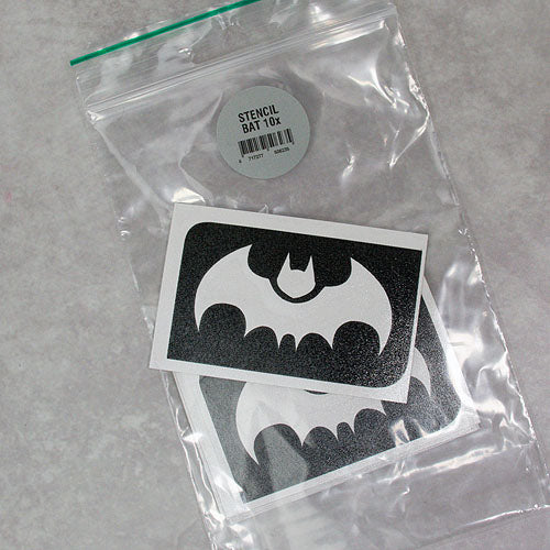 Grimas glitter tattoo stencil flagermus
