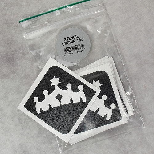 Grimas glitter tattoo stencil krone