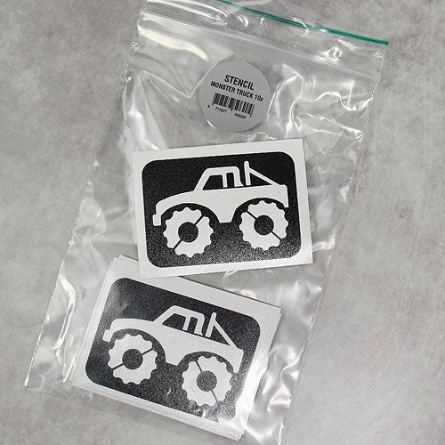 Grimas glitter tattoo stencil monstertruck