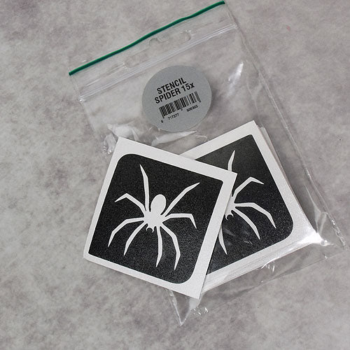 Grimas glitter tattoo stencil edderkop