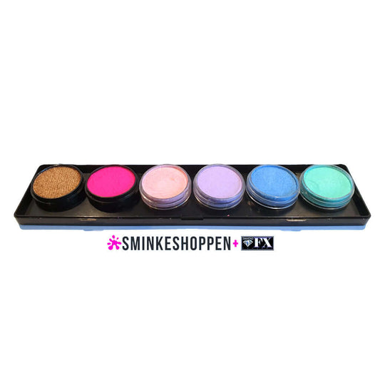 Diamond FX vandbaseret sminke og ansigtsmaling Sminkeshoppens Magiske Palette med 6 farver