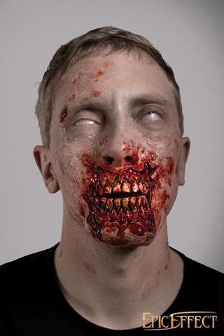 Zombie teeth fra epic effect på en model med blod og effekter