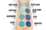 Test på hud af Diamond FX vandbaseret sminke Pearl Night Blue