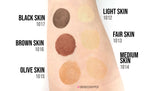 Test på hud af Diamond FX vandbaseret sminke og ansigtsmaling hudfarvepalette med 6 farver