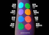 Test på hud af Diamond FX vandbaseret sminke Purple Cosmetic Neon