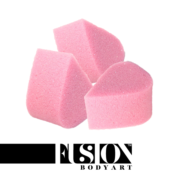 3 stk. Fusion Body Art petal svampe blomstersvampe i pink