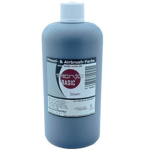 Senjo Color maling til airbrush sort 500 ml