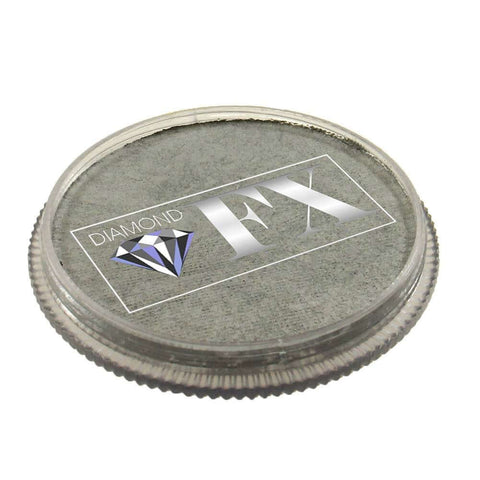 Diamond FX vandbaseret sminke og ansigtsmaling sølv 30 g