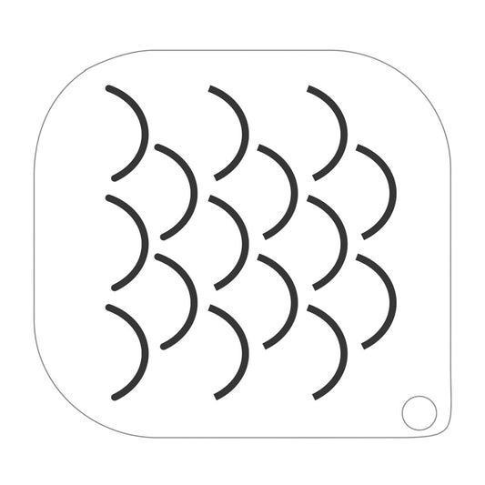 grimas stencil til ansigtsmaling mellem skæl