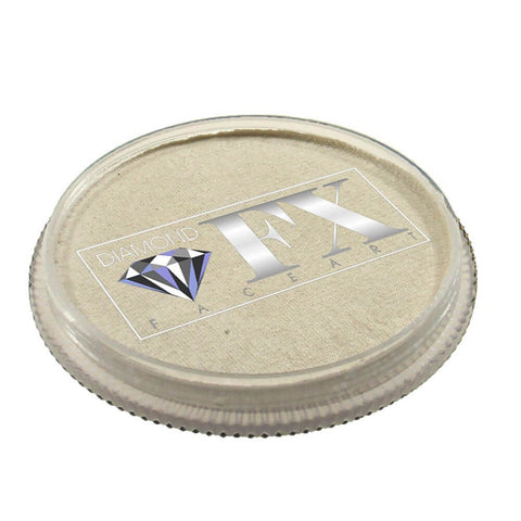 Diamond FX vandbaseret sminke og ansigtsmaling hvid metallisk 30 g