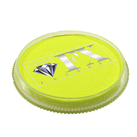 Diamond FX vandbaseret sminke og ansigtsmaling gul neon 30 g